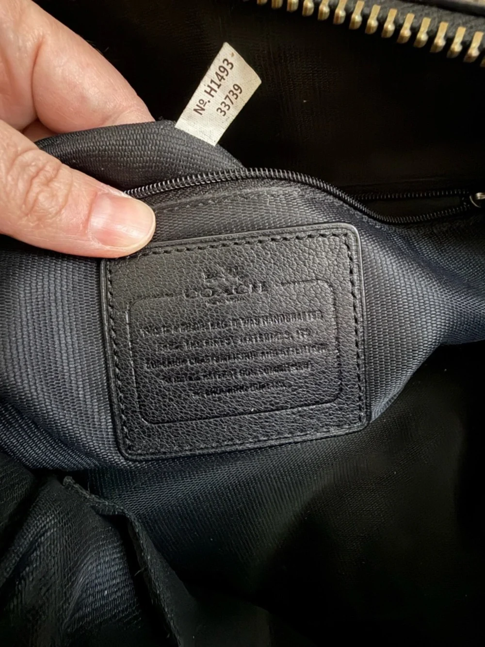 Coach Rhyder Satchel Metallic Two Tone Leather Brass Black - Style 33739 - Picture 2 of 16